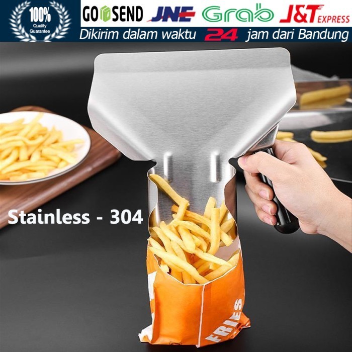 

] French Fries Fry Scoop Stainless 304 Sendok Kentang Goreng Mutu