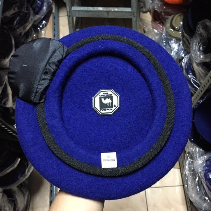 Topi Baret Polair / Polairud, Camel Asli Onta Hitam