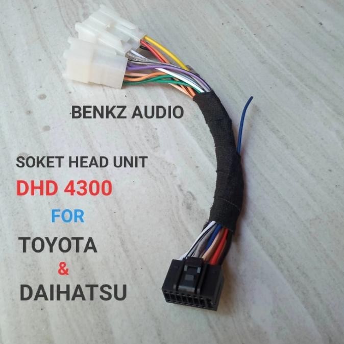 Kabel Soket Headunit Tape Dhd 4300 9 Inch Pnp Toyota Dan Daihatsu