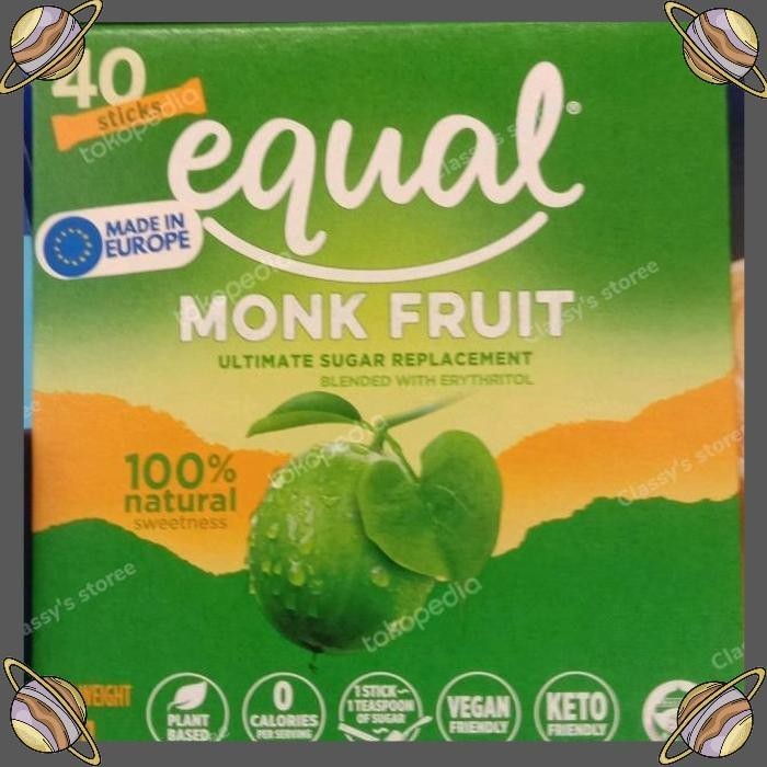 

[CLS] EQUAL MONK FRUIT 40 STICK/PEMANIS/SUGAR REPLACEMENT