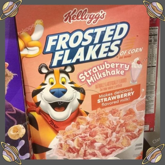 

[CLS] KELLOGS FROSTED FLAKES OF CORN STRAWBERRY MILKSHAKE/CEREAL 374 GR