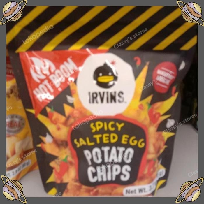 

[CLS] IRVINS SPICY SALTED EGG POTATO CHIPS 105 GR/KERIPIK KENTANG