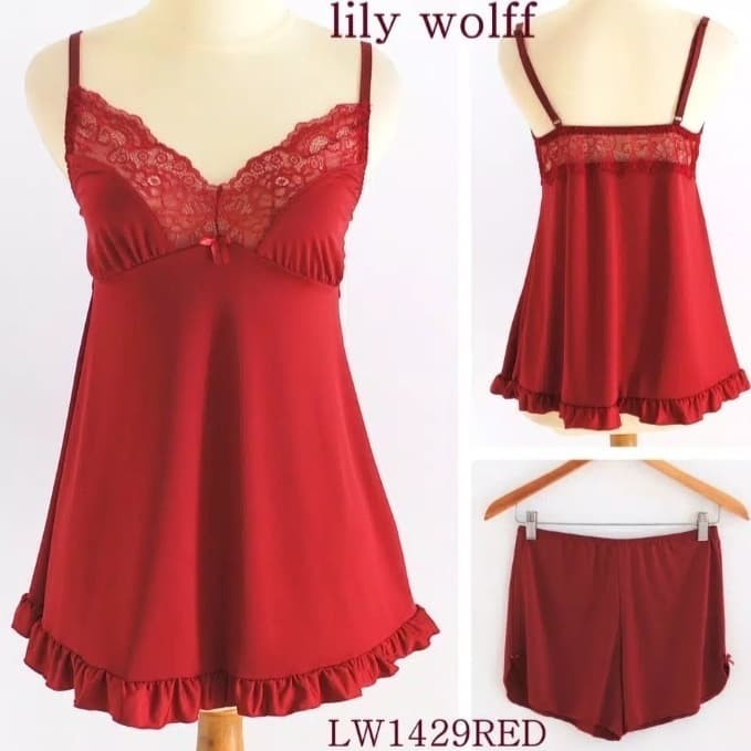 KOMPLIT LINGERIE LILY WOLFF BAJU TIDUR SEXY (VICTORIA SECRETS KIMONO LASENZA