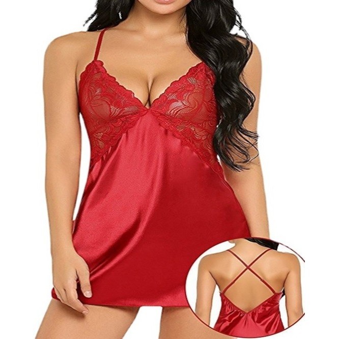DISKON Lingerie Sexy / Baju / Pakaian Tidur Wanita Seksi Mini Dress Impor L10