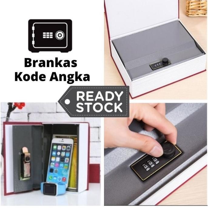 Brankas Besi Kode Peyimpan Uang Model Buku