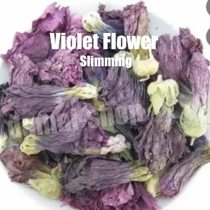 

(250 grm) Teh Violet Flower Kualitas Premium - Teh Violet Kering - Kualitas Terbaik