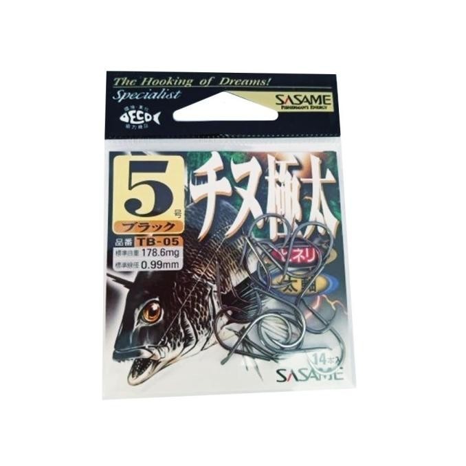 Sasame Chinu TB-05 Carbon Hook Kail Pancing Tajam Kuat Made in Japan