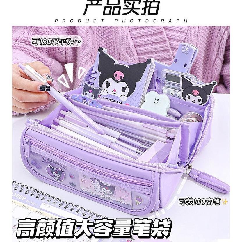 

Se-7 Sanrio Tempat Pensil Cinnamoroll Baru Anime My Melody Kuromi Penyimpanan Alat Tulis Siswa Perlengkapan Sekolah Ins Kawaii Hadiah Lucu Gratis Ongkir