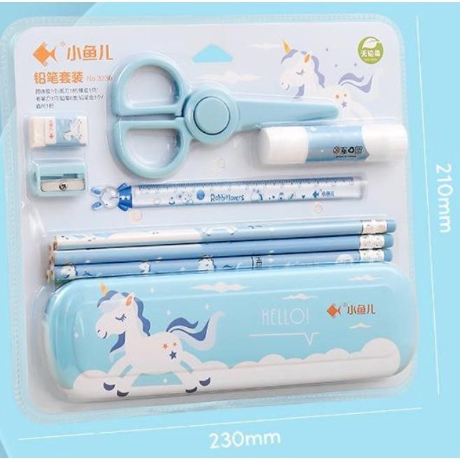 

Oy58 Set Alat Tulis Siswa Kartun Anak-Anak 7 Buah Set Penghapus Pensil Rautan Pensil Kotak Pensil Penggaris Buruan Beli