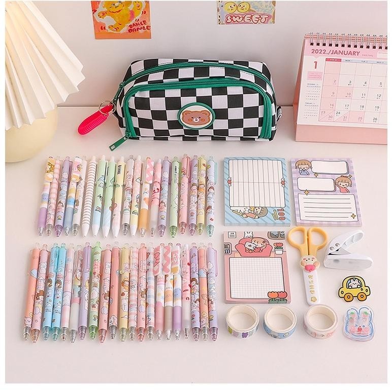 

Promo Tbe - Kartun Beruang Pensil Sleting Korea Aesthetic Lucu Import / Pencil Case/Premium/Plaid / Zipper/ Kompartmen/ Imut/ Cute/ Kelinci/ Rabbit/ Alat Tulis Siswa Sekolah Tas Kanvas Tas Gadis Terlaris