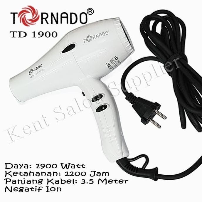 Hairdryer Tornado TD 1900 ION White