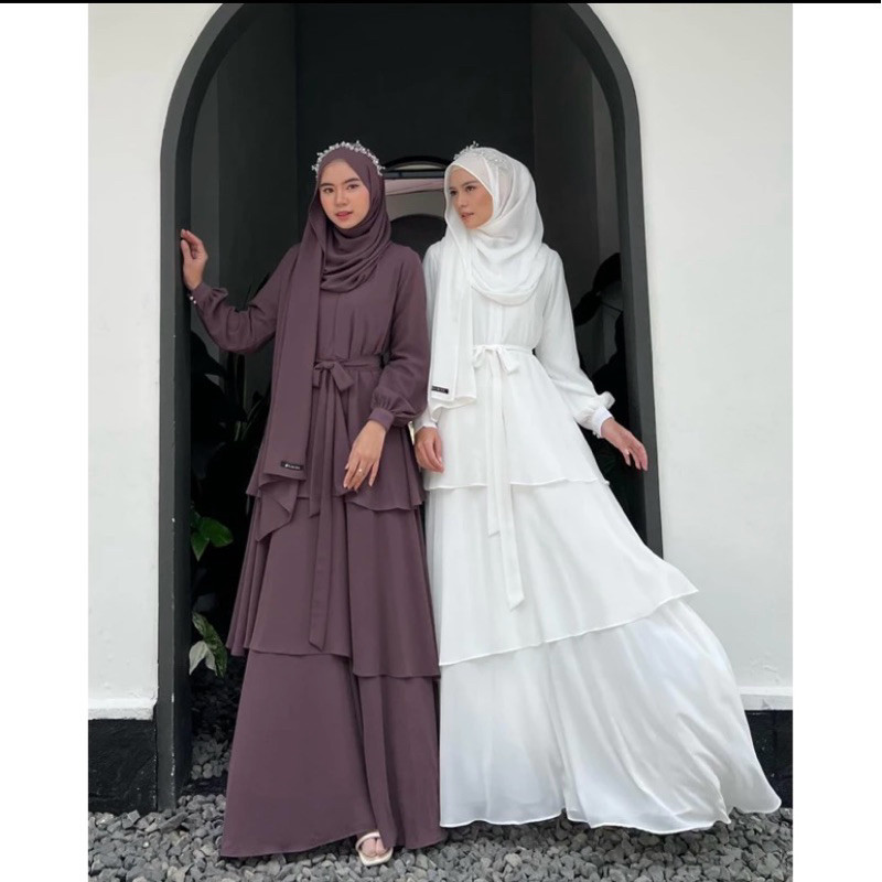Gamus Muslim Polos Baju Gamis Perempuan Ghamis Wanita Idul Fitri Ibu Ibu Drees Wnita Elegan Gamis Le