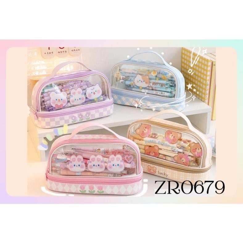 

SPECIAL KJ!! TEMPAT PENSIL ANAK PERLENGKAPAN ALAT TULIS SEKOLAH SOUVENIR ULANG TAHUN PENCIL CASE TRANSPARAN POUCH ZR0679 d-7