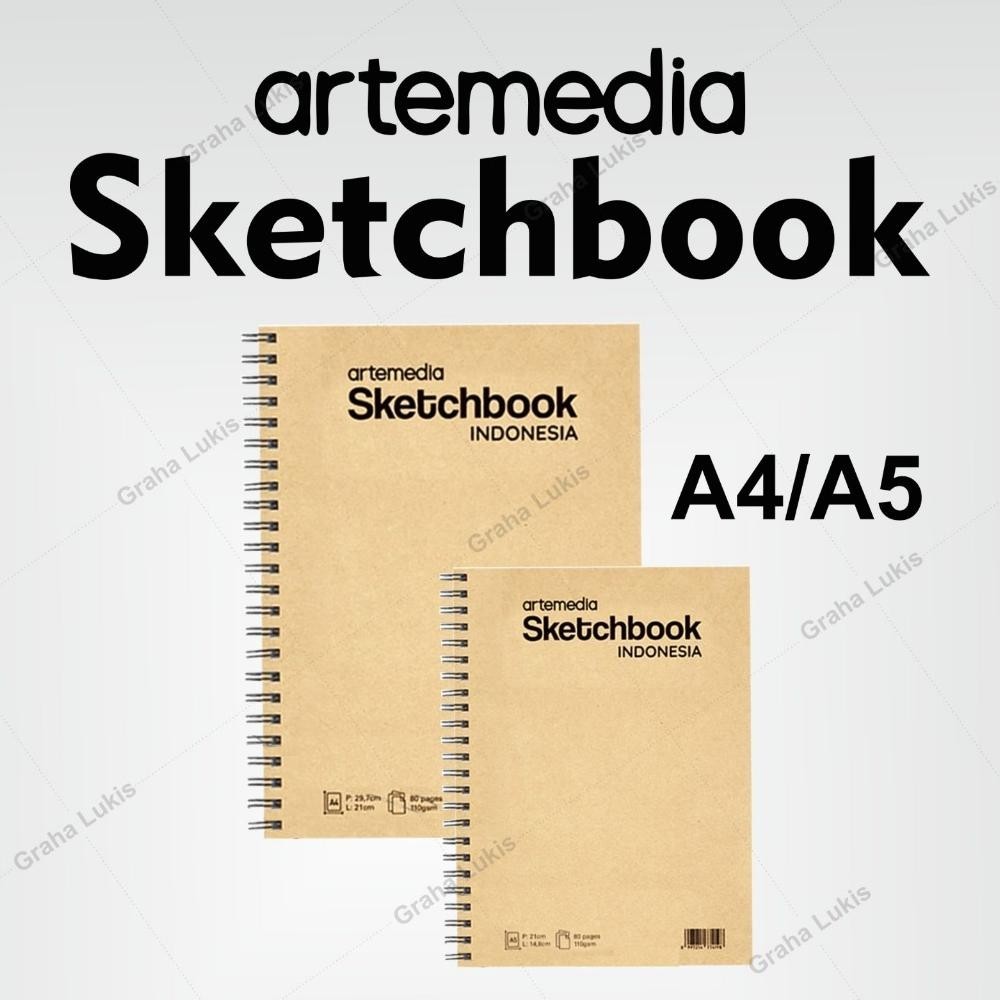 

8.8 Artemedia Sketchbook Wired A5 A4 Craft Cover Jilid Spiral - 110Gsm Garansi