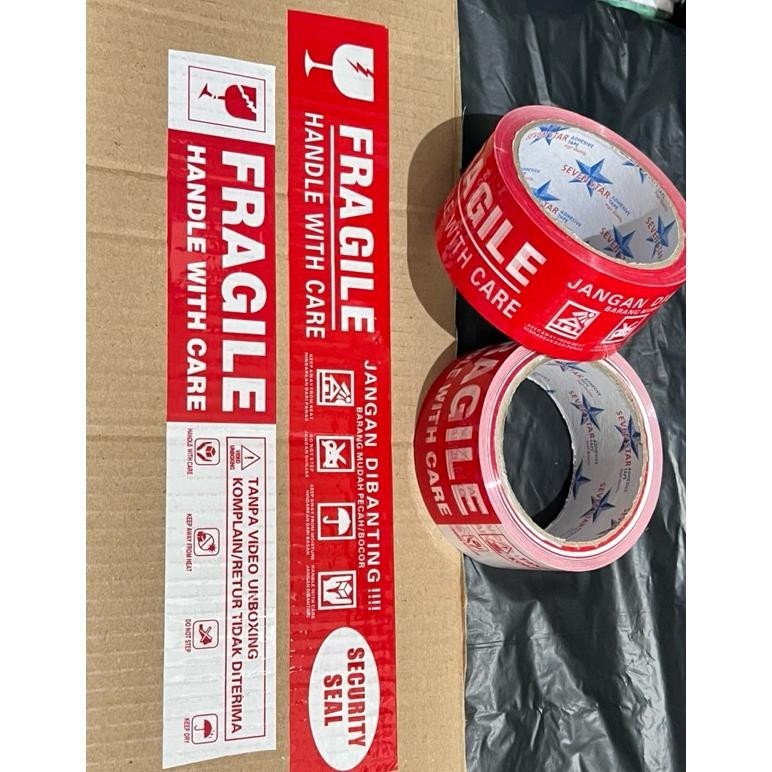 

Big Sale Lakban Fragile Merah 1 Slop Isi 6 Pcs Jangan Dibanting Garansi