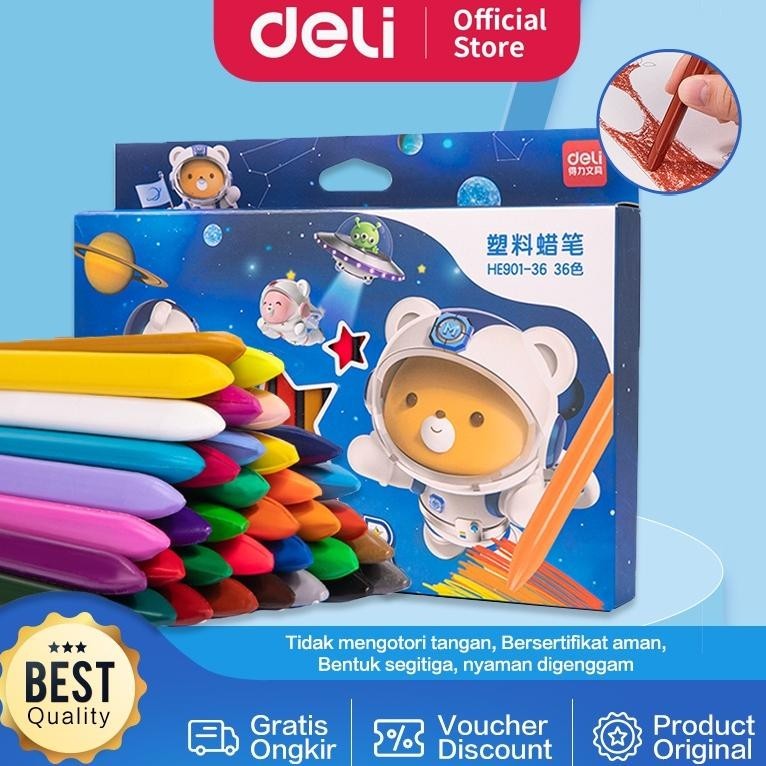 

Diskon Deli Plastic Crayon / Krayon Plastik 12/24/36 Tidak Mengotori Tangan Ergonomis Tidak Beracun He901 Murah