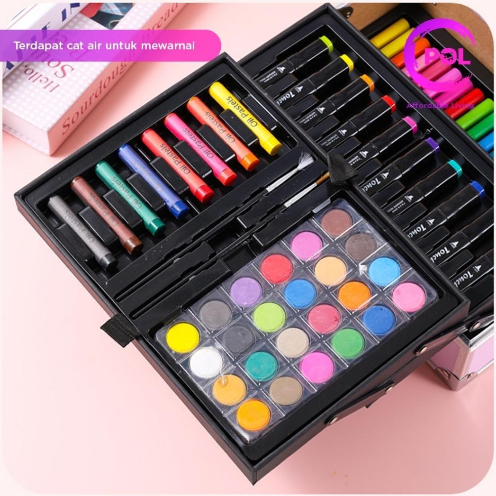 

Big Sale [Pol] Cod Sni Crayon Art Set 128Pcs & 133Pcs Koper Alumunium Besi | Krayon Pensil Warna 8.8