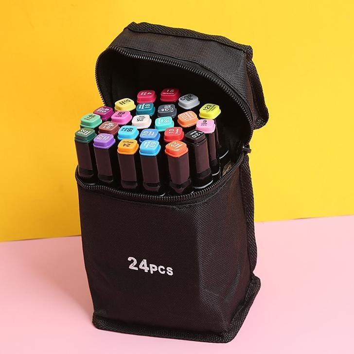

Spesial 24Pcs Spidol Touch Art Maker / Graphic Art Maker Pen Color / Spidol Warna 24 Set Hig Quality