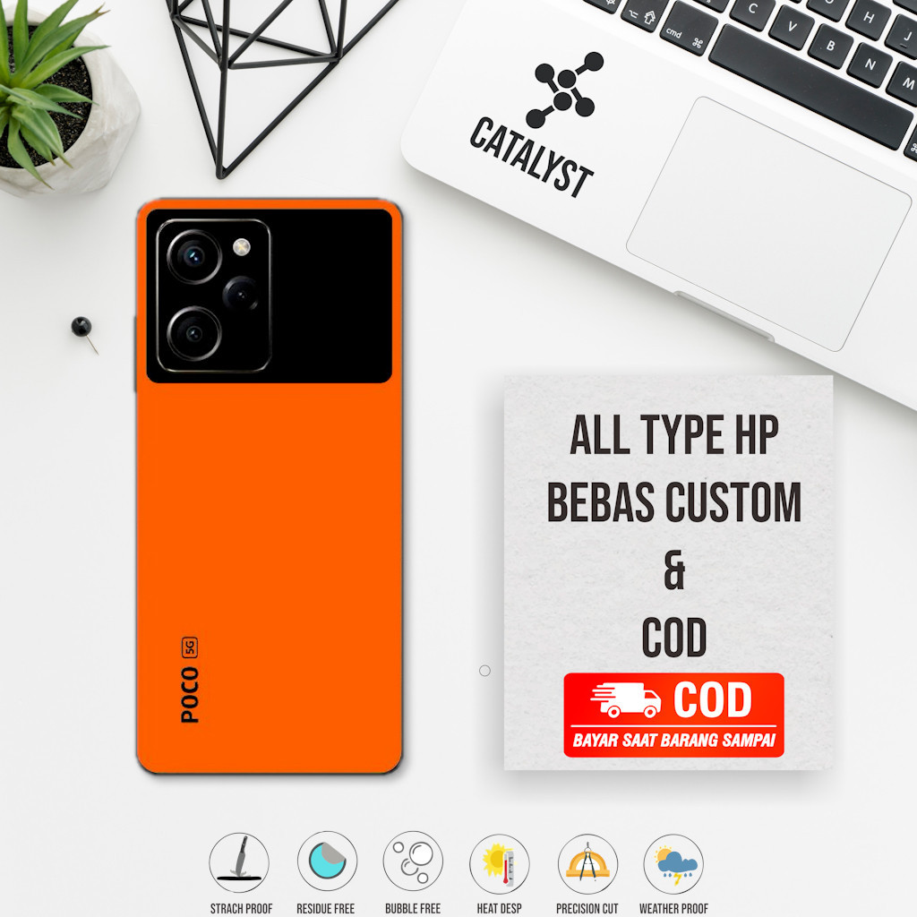 (Buy 1 Get 2) Garskin Skin Poco X5 Pro dual tone Motif D3R - Bisa custom - Sticker Case