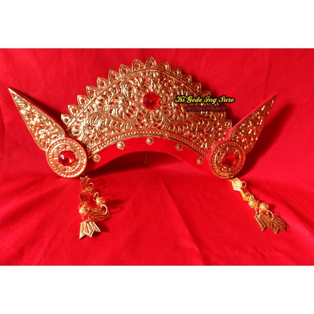 MAHKOTA PETITIS BALI/ PAYAS AGUNG PENGANTIN/ SIGER TARI SUNTING BALI JAWA PALEMBANG MELAYU SUNDA