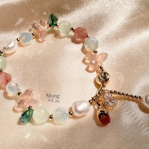 Mong&Co Nefelibata Handmade Gemstone Pearl Bracelet - Gelang Wanita