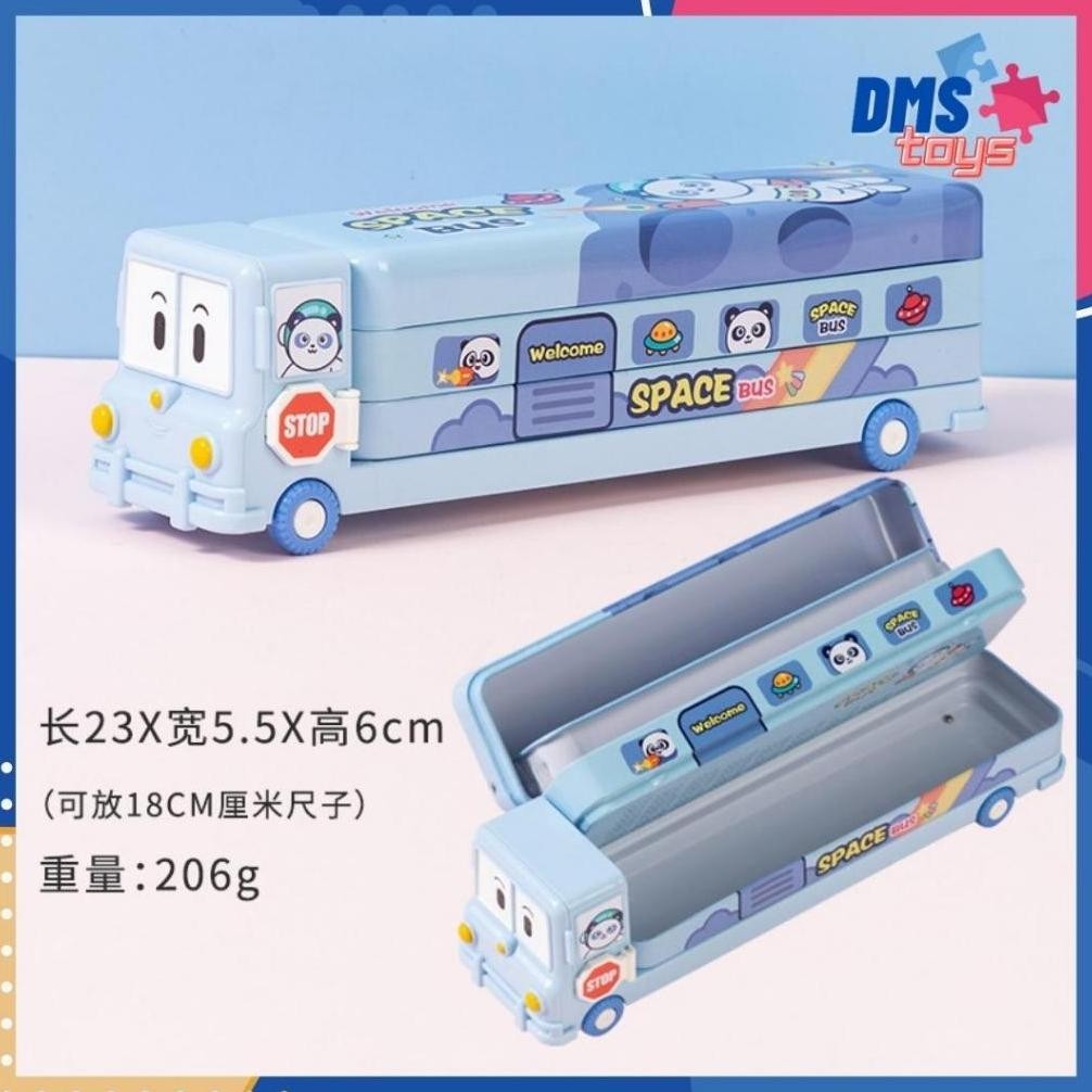 

Original Tempat Pensil Bus Tayo Kaleng Set Susun Karakter Lucu Dms.Toys Ez23