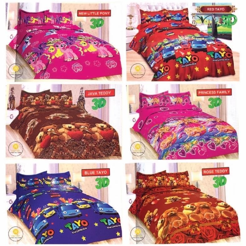 Sale Sprei Bonita Motif Anak Dan Karakter Terbaru 3D Disperse (Bisa Cod) Ukuran 180X200, 160X200 Gc2