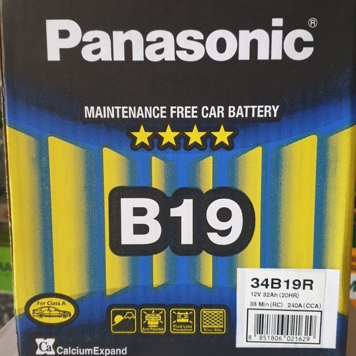 Aki Mobil Panasonic 34B19R/ Ns40 Maintenance Free