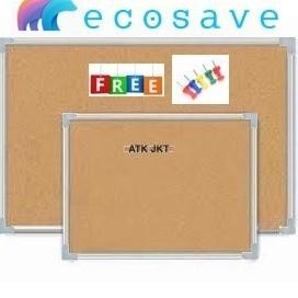 

Softboard Cork Pin Board / Papan Mading Gantung EcoSave 40 x 60 cm