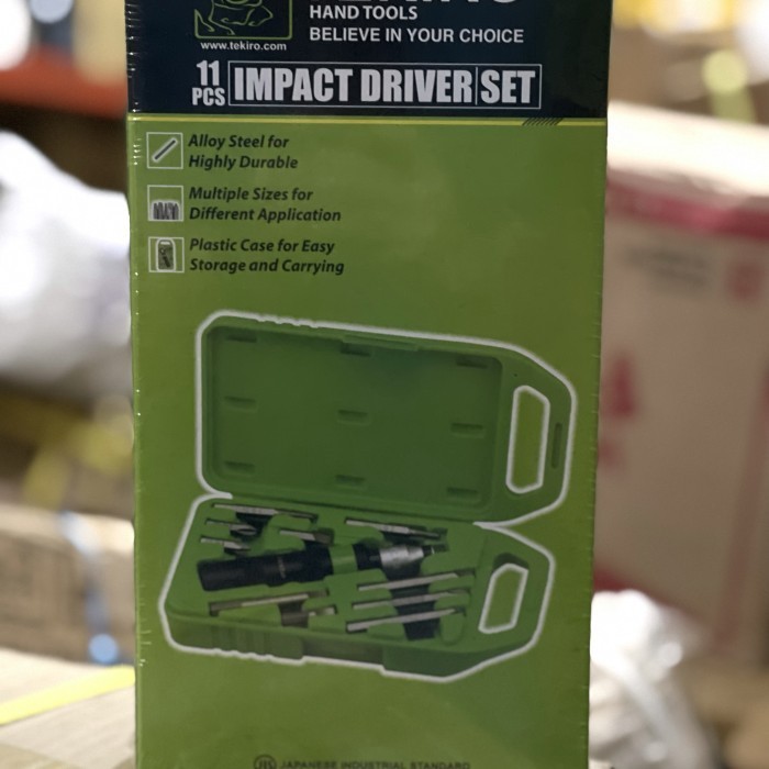 Tekiro Obeng Ketok Set 11 Pcs Box Plastik Impact Driver 11 Pcs TEKIRO