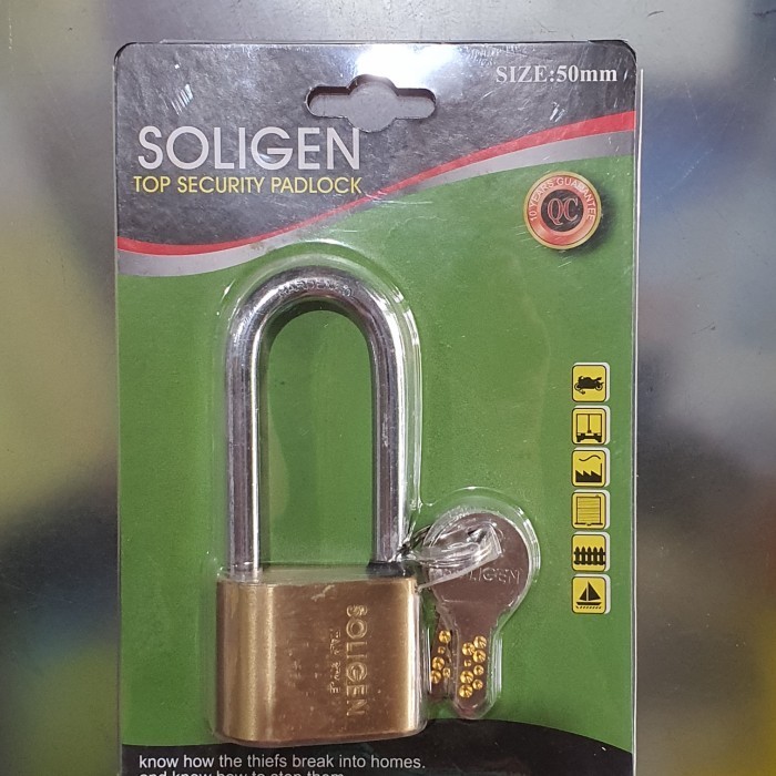 gembok kuningan soligen 50 panjang