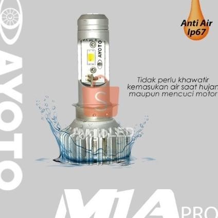 ed-7 Lampu Motor LED AYOTO M1A M1A Pro H6 T19 18W 25W SENJA DEMON ANGLE EYES AC DC Original RDM Berk