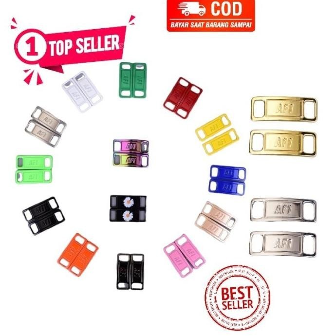 Aksesoris Sepatu Putih Pria Wanita Nike Air Force 1 Asesoris Tali Plat