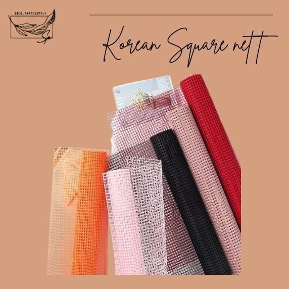 

SPECIAL (SW) TERLARIS FLOWER MESH KOREAN SQUARE NET Korean Jaring2 Net Roll JARING BESAR POLYNET Spider Mesh Roll UNTUK Buket wedding/wisuda Me-95