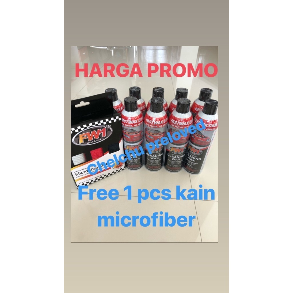 Fastwax Fw1 Cleaning Wax Ori Free 1 Kain Lap Microfiber (Usa)Ready