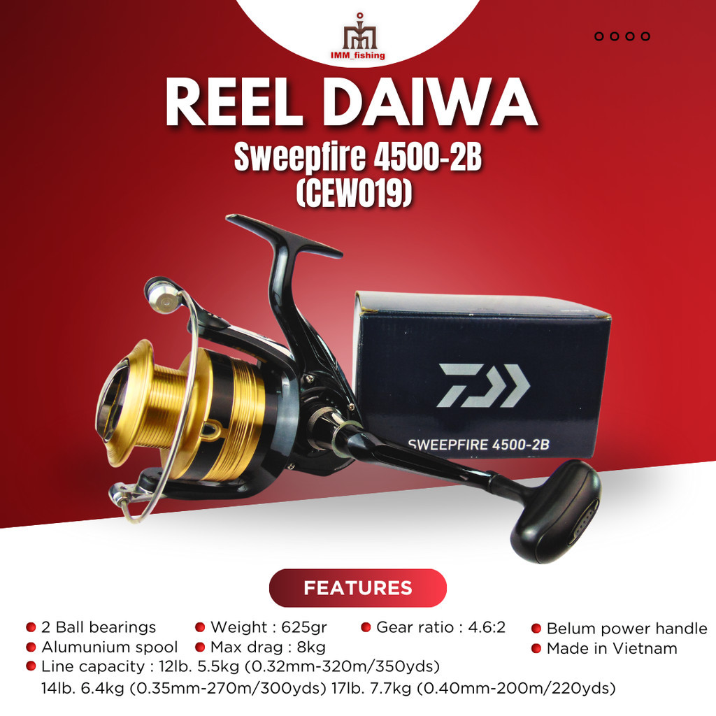 Reel Daiwa Sweepfire | Alat Gulungan Pancing | Spinning