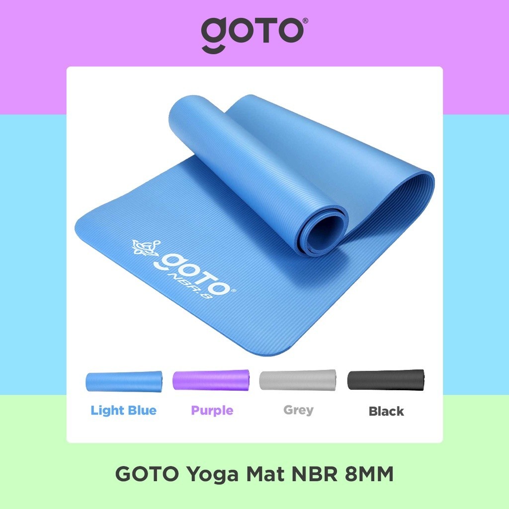 Terlaris Goto Nbr 8Mm Anti Slip Yoga Mat Matras Yoga Alas Senam