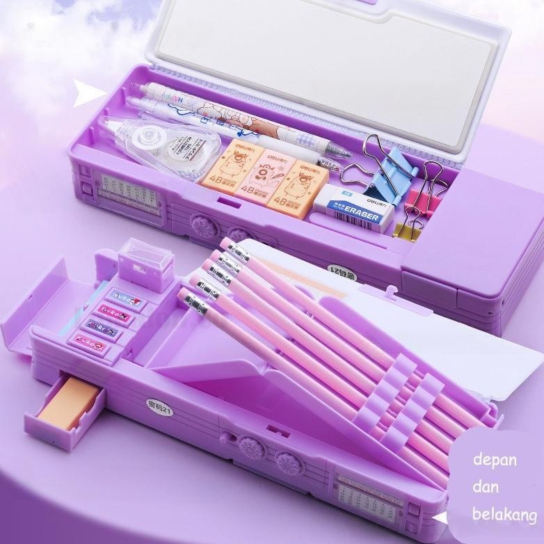 

Ku09 Penjual LokalKotak Pensil Bahan Tahan Air Kuromi Tempat Pensil Password Multifungsi Lapis Ganda Berkapasitas Besar Lucu Termasuk Rautan Pensil Kotak Alat Tulis Super Sale