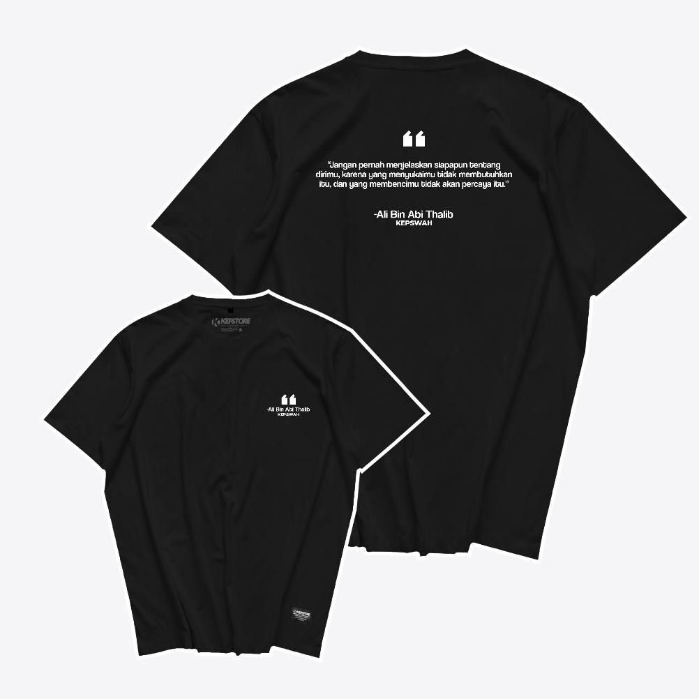 Terlaris Kaos Quotes Ali Bin Abi Thalib Versi 2 Baju Dakwah Sahabat Nabi Muslim Pria Islami Combed 2