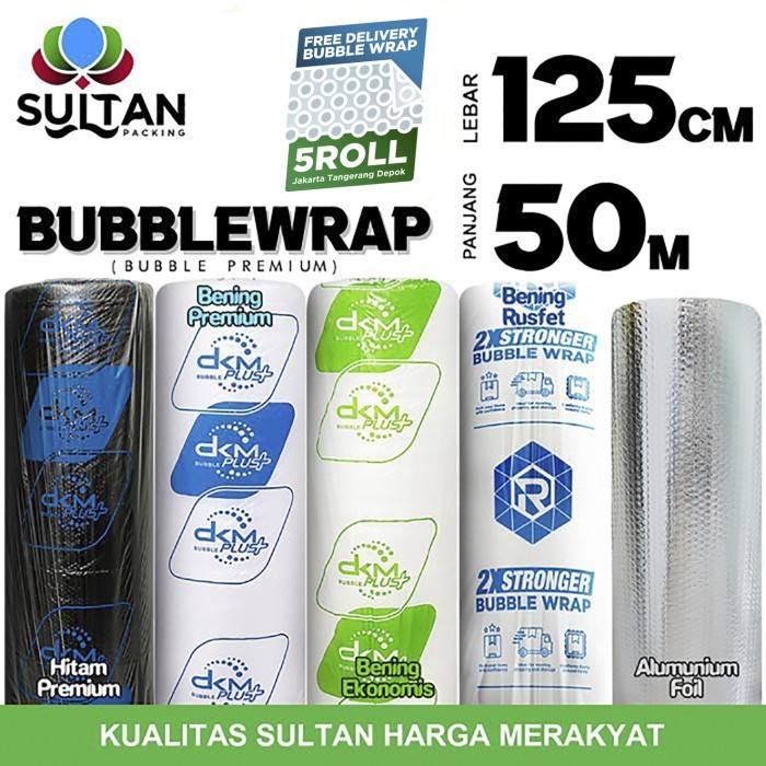 

HOT PROMO Plastic Bubble Wrap 125cm x 50m DKM PLUS PREMIUM TERMURAH