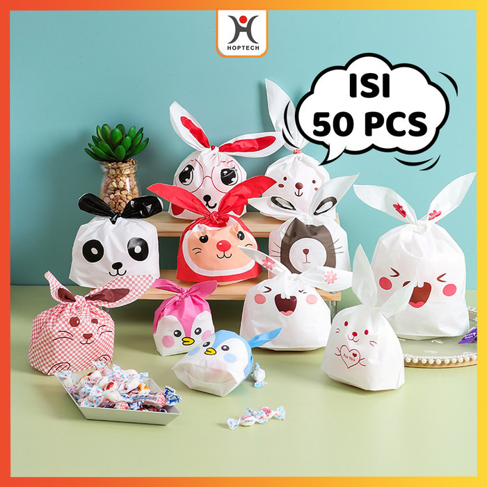 

SALE ISI 50 PCS Plastik Kantong Bingkisan Souvenir Snack GoodieBag Ukuran Sedang Tas Plastik Hampers