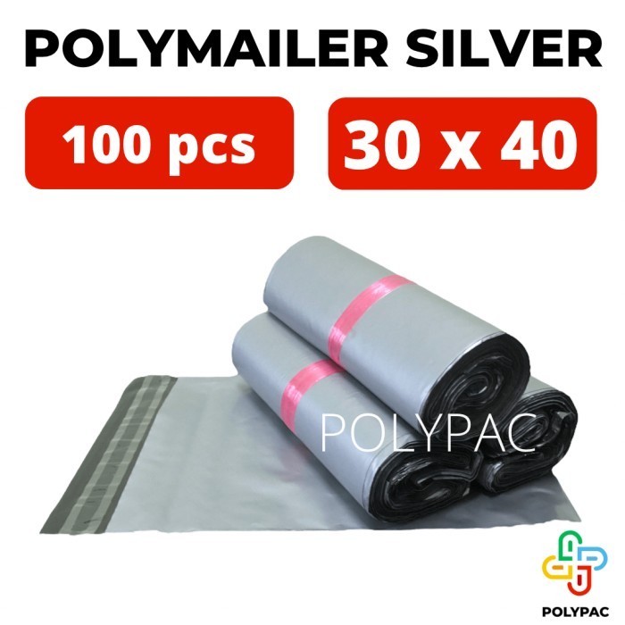 

MURAH Plastik Polymailer Abu Silver [30x40] 100pc Plastik Packing Lem Online