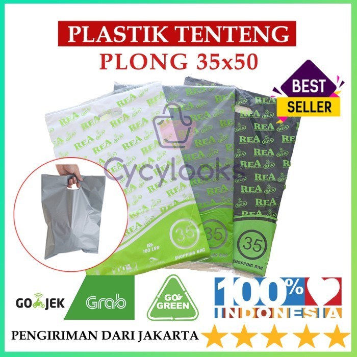 

HRG DISKON Plastik Plong Oval Tenteng 35x50 Kantong Olshop HD Packing Murah REA