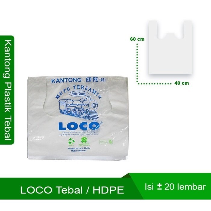 

MURAH KANTONG PLASTIK LOCO PUTIH 40 ANTI JEBOL TEBAL KUAT KUALITAS TERJAMIN