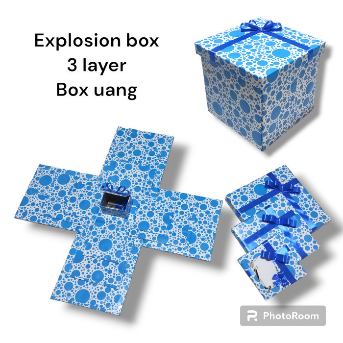 

DISKON box suprise box kejutan gift box explosion box 3 layer box roll uang