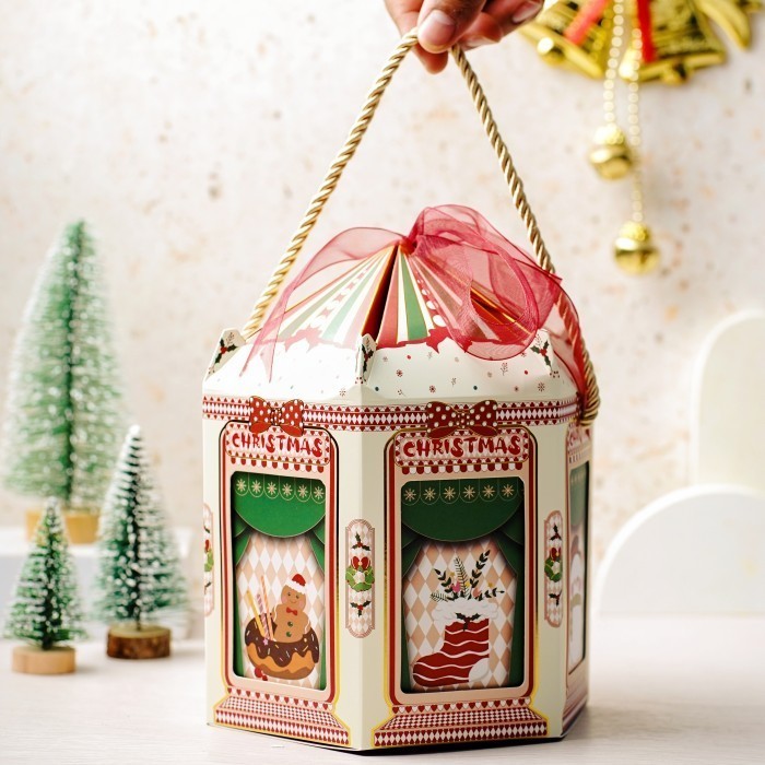 

TERMURAH 10PCS kotak cookies natal kotak hamper natal kemasan kotak kue kering