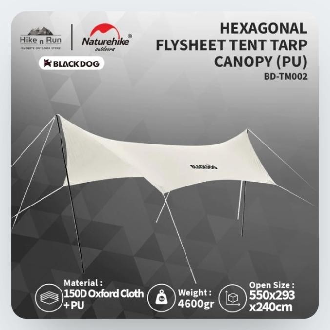 TERMURAH - Flysheet Tent Tarp Canopy Blackdog BD-TM002