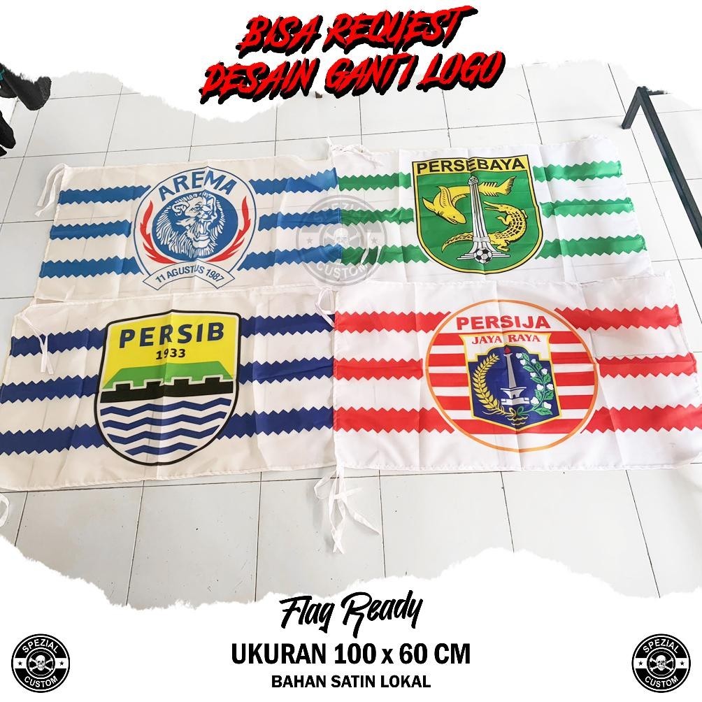 PROMOOO BENDERA READY STOCK SIAP KIRIM / BENDERA AREMA / BENDERA PERSIJA / BENDERA PERSIB / BENDERA 