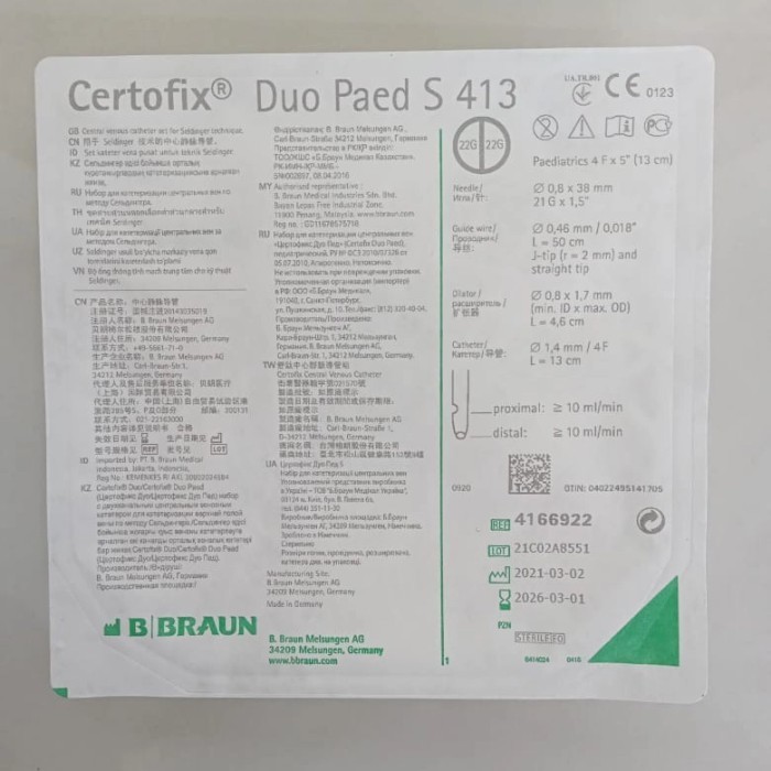 Terlaris CERTOFIX DUO PAED S 413 B'Braun/CERTOFIX SALE