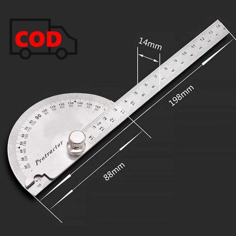 

TERMURAH Penggaris Busur Stainless Steel 180 Derajat 14.5cm Alat Ukur Mistar Pengukur Garis Sudut Kemiringan Bangunan Multifungsi gd-5